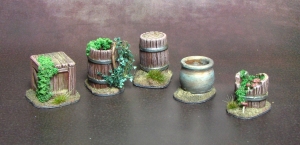 Crates barrels and urn